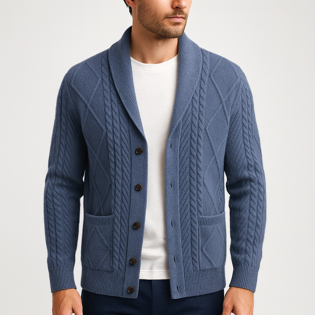 Helvano | Herren-Cardigan aus Merinowolle