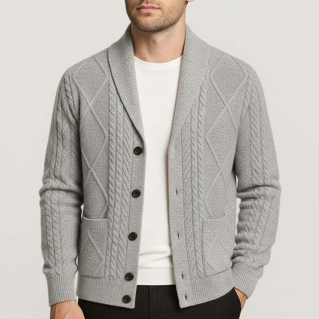 Helvano | Herren-Cardigan aus Merinowolle