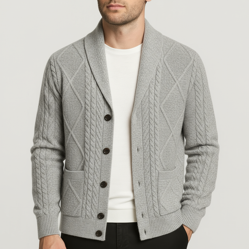 Helvano | Herren-Cardigan aus Merinowolle