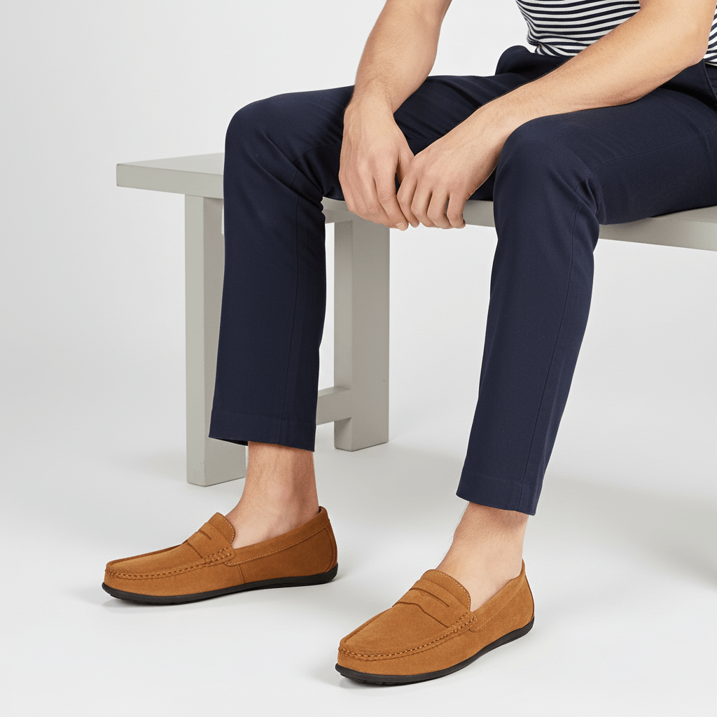 Helvano | Wildleder-Slipper mit flexibler Sohle für Herren