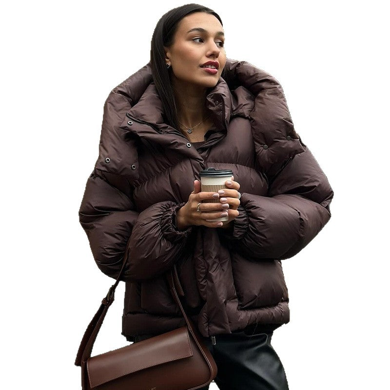 Helvano | Gesteppte Winterjacke mit Kapuze für Damen in Dunkelbraun