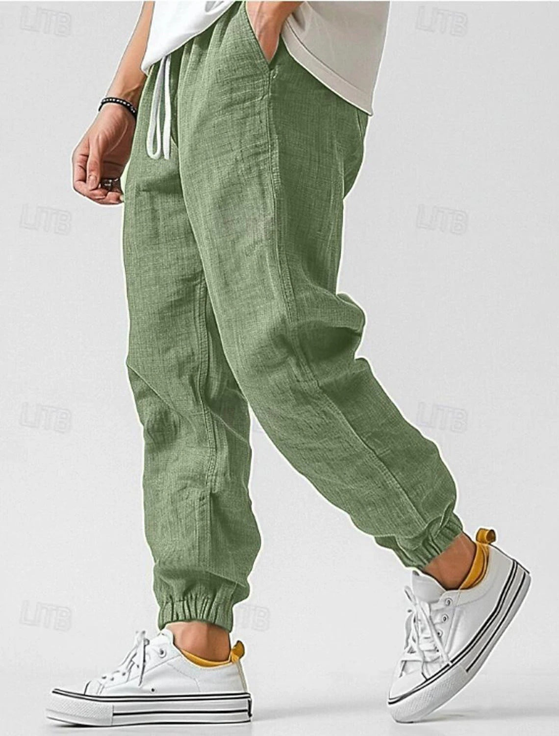 Helvano | Leinenhose für Herren mit elastischem Bund