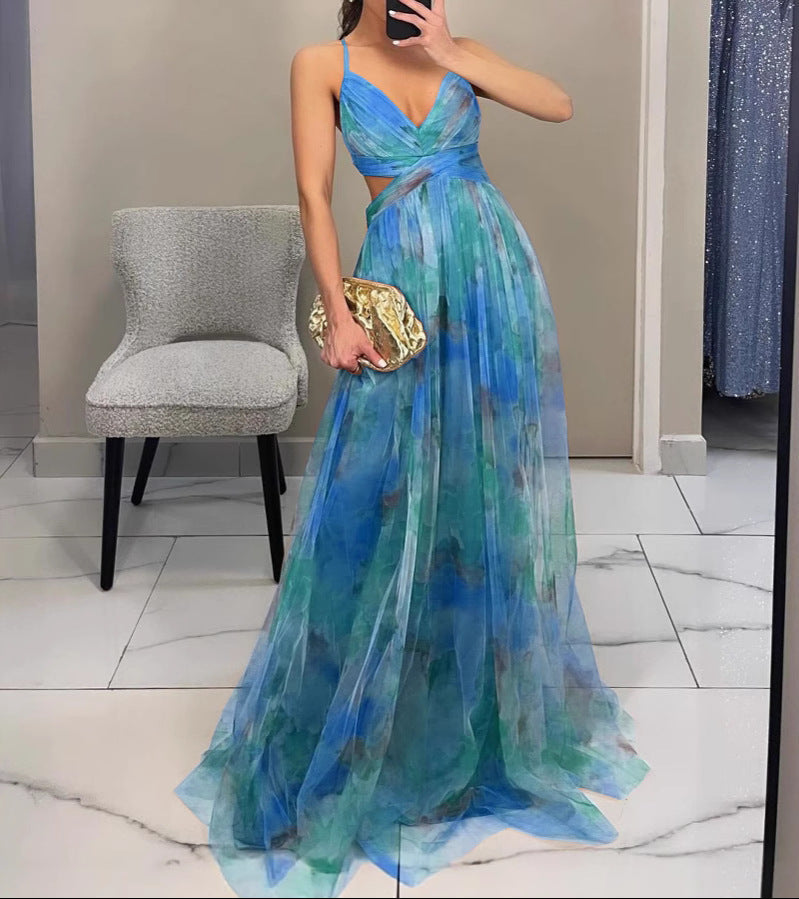 Helvano | Maxikleid mit Blumenmuster für Damen