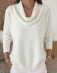 Helvano | Damenpullover mit gracilem Kragen