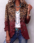 Helvano | Damen Jacke mit Rüschen und Leopardenmuster