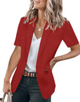 Helvano | Kurzarm-Blazer für Damen mit Taschen