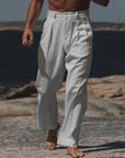 Helvano | Leinenhose mit weitem Bein für Herren