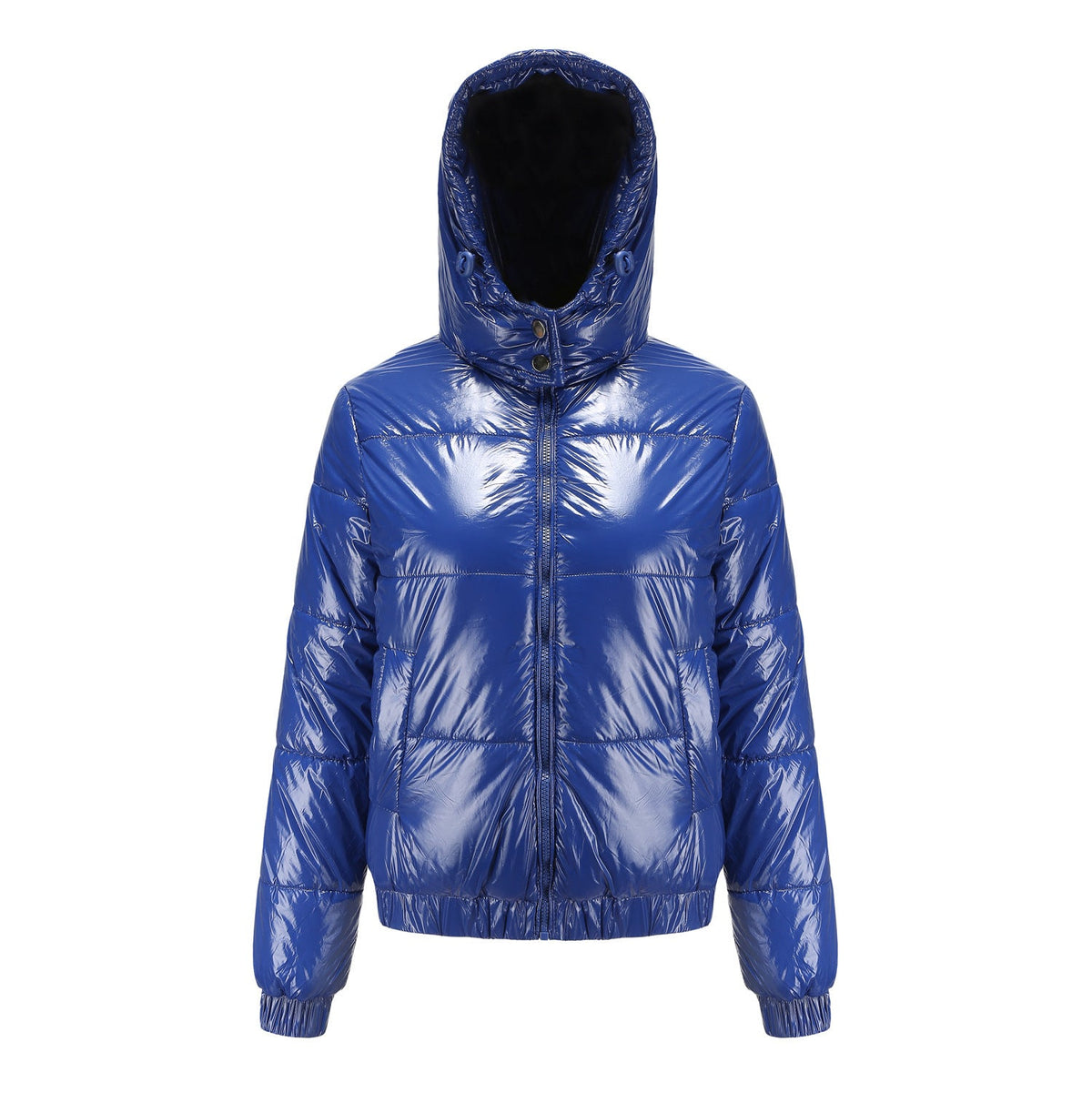 Helvano | Glänzende Steppjacke mit abnehmbarer Kapuze für Damen