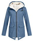 Helvano | Gefütterte Regenjacke mit Kapuze für Damen