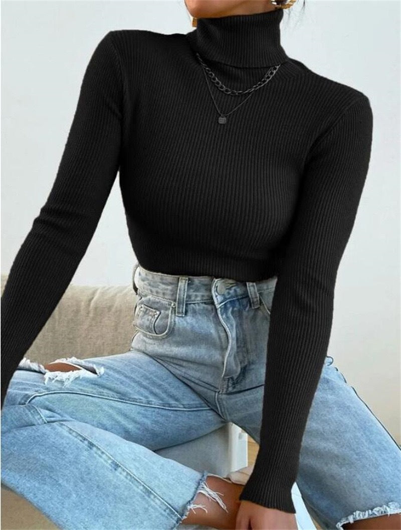 Helvano | Rollkragenpullover mit Rippstruktur für Damen