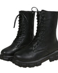 Helvano | Damen Schnürboots mit Plateau und Reissverschluss