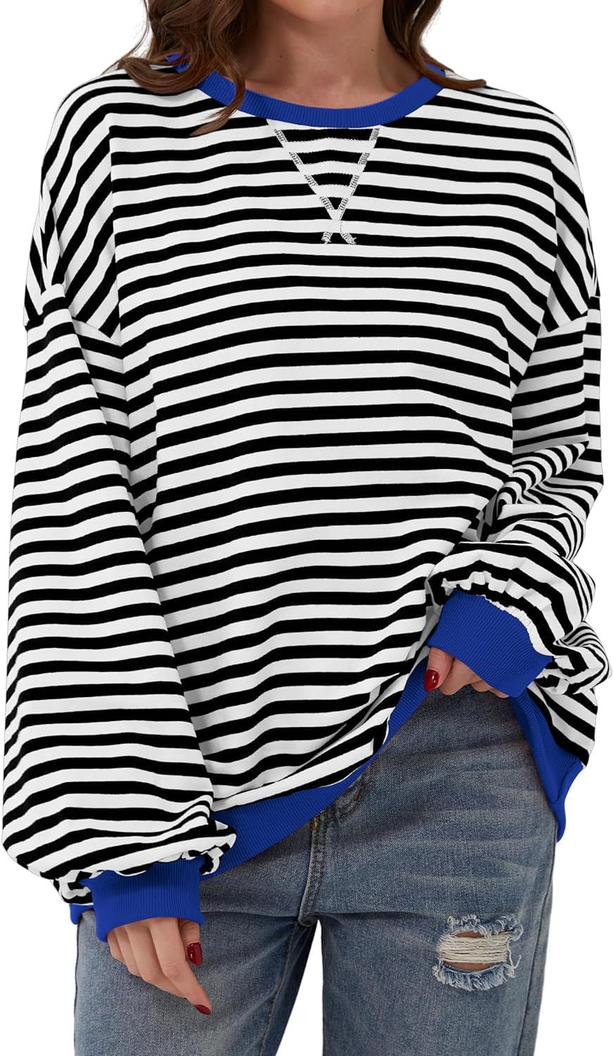 Helvano | Sweatshirt für Damen mit bunten Streifen