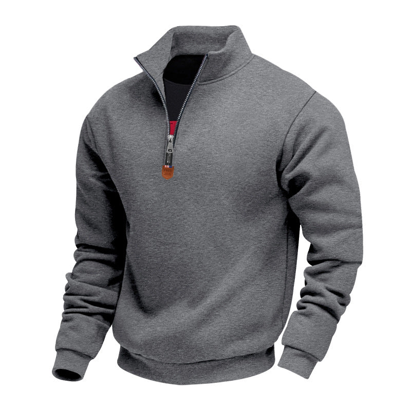 Helvano | Herren Troyer-Pullover mit Stehkragen