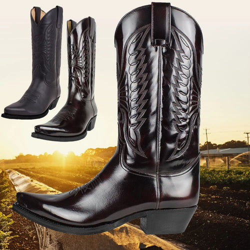 Helvano | Westernstiefel für Herren in Dunkelbraun