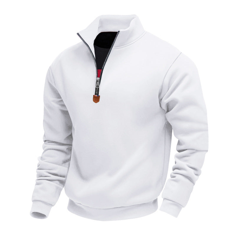 Helvano | Herren Troyer-Pullover mit Stehkragen