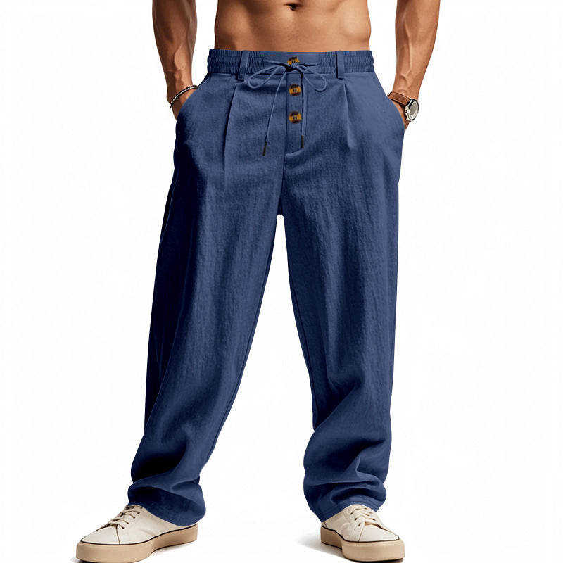 Helvano | Leinenhose für Herren mit Kordelzug