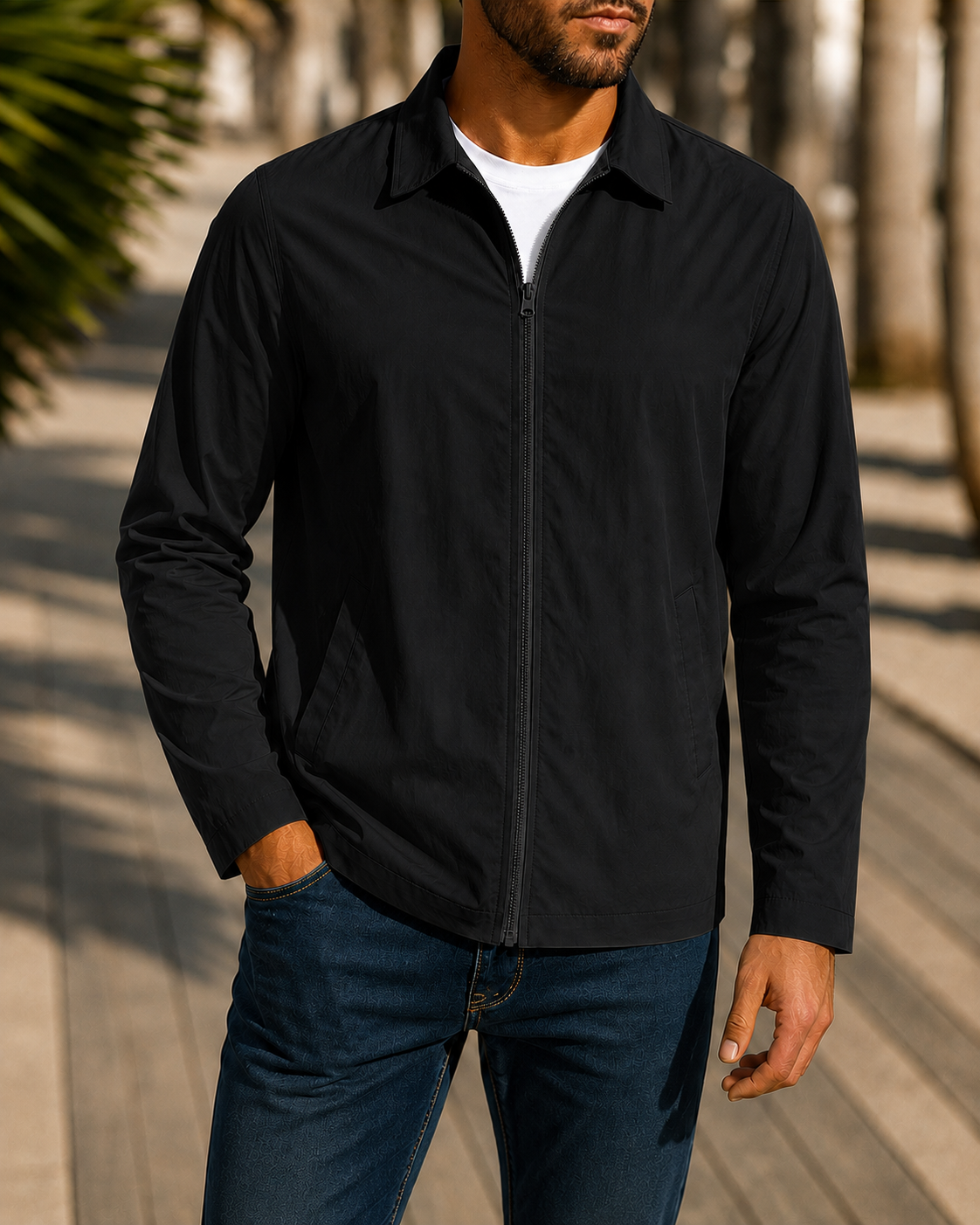 Helvano | Herren Freizeitjacke mit Windschutz