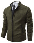 Helvano | Strickjacke mit Stehkragen und Reissverschluss für Herren