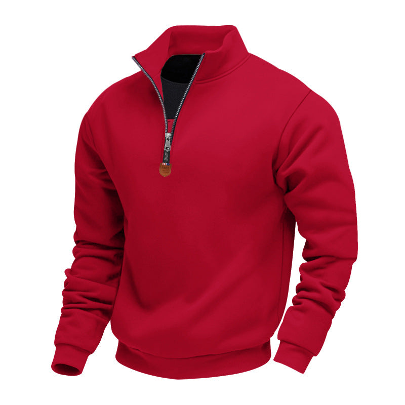 Helvano | Herren Troyer-Pullover mit Stehkragen