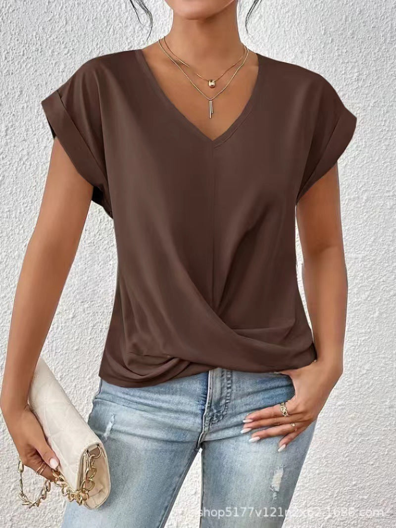 Helvano | Damen T-Shirt mit V-Ausschnitt