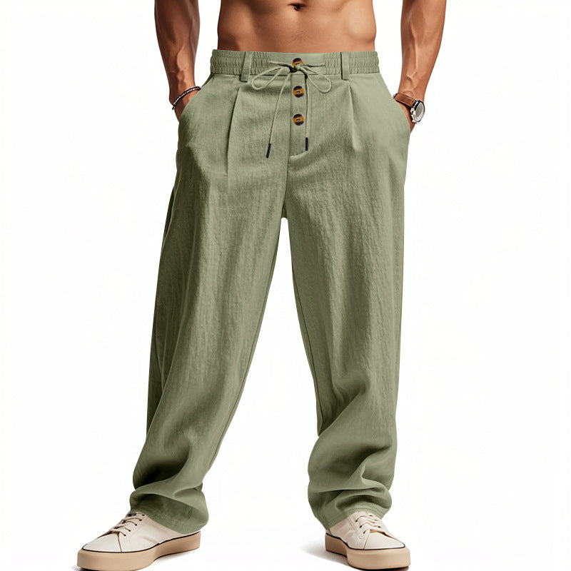 Helvano | Leinenhose für Herren mit Kordelzug