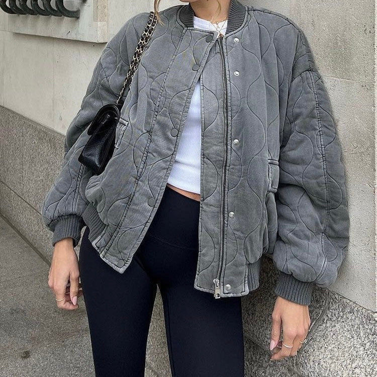 Helvano | Gesteppte Oversized Bomberjacke für Damen