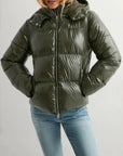 Helvano | Damen Steppjacke mit verstellbarer Kapuze