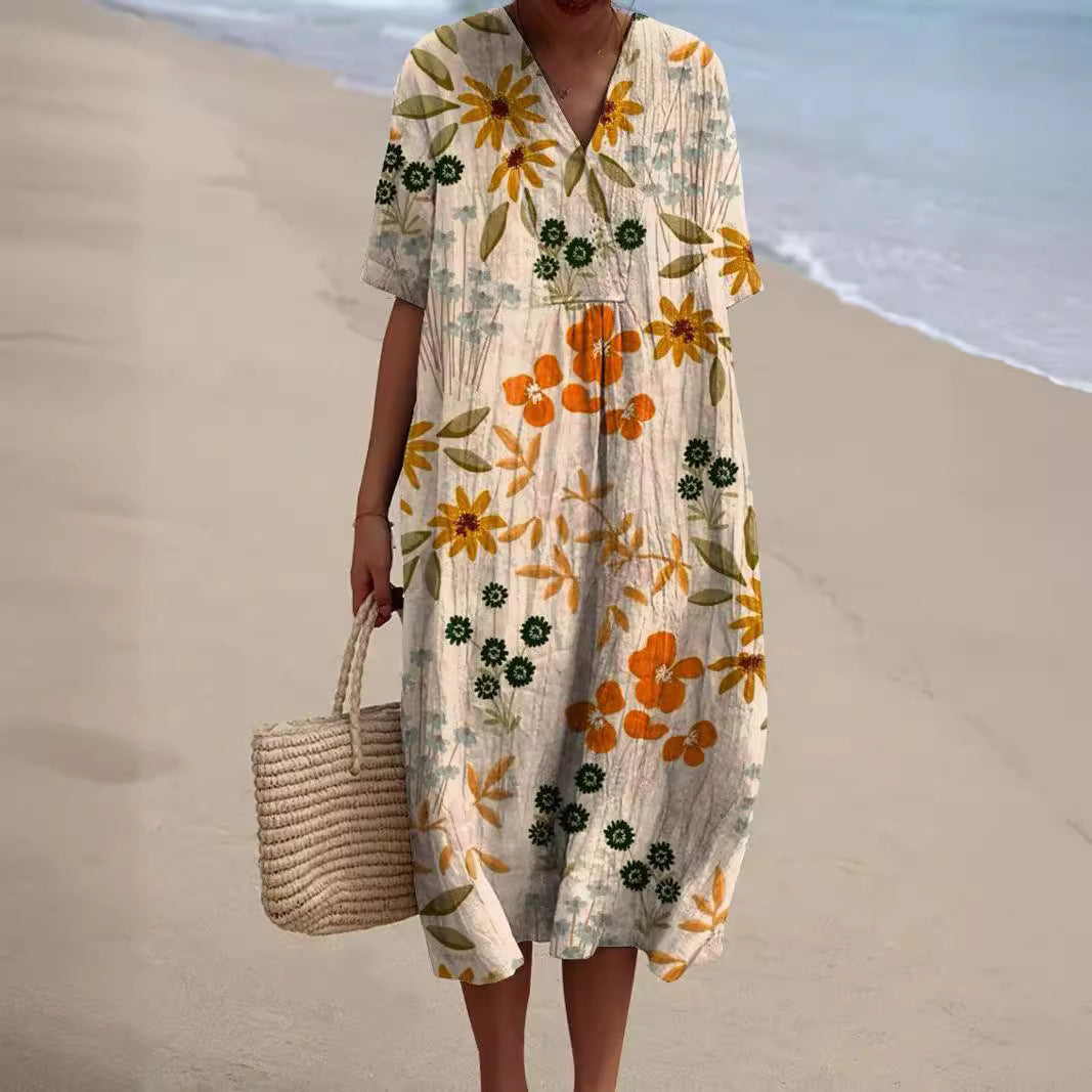Helvano | Buntes Sommerkleid mit Blumenmuster