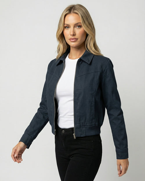 Helvano | Retro Kurzjacke mit Reverskragen für Damen