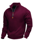 Helvano | Herren Troyer-Pullover mit Stehkragen