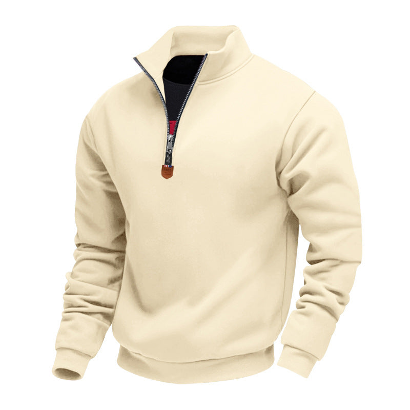 Helvano | Herren Troyer-Pullover mit Stehkragen