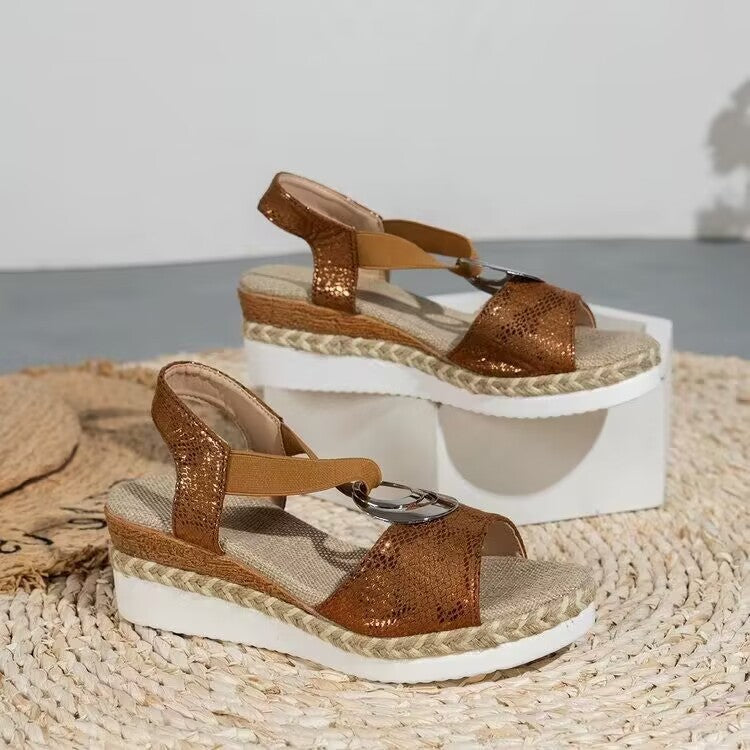 Helvano | Damen Keilsandalen mit Absatz