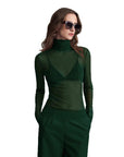 Helvano | Transparente Rollkragen-Bluse für Damen
