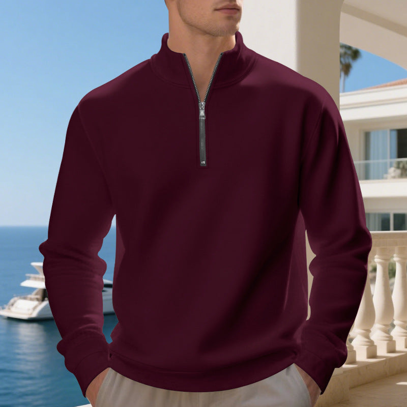 Helvano | Sweatshirt mit Stehkragen und Reissverschluss für Herren