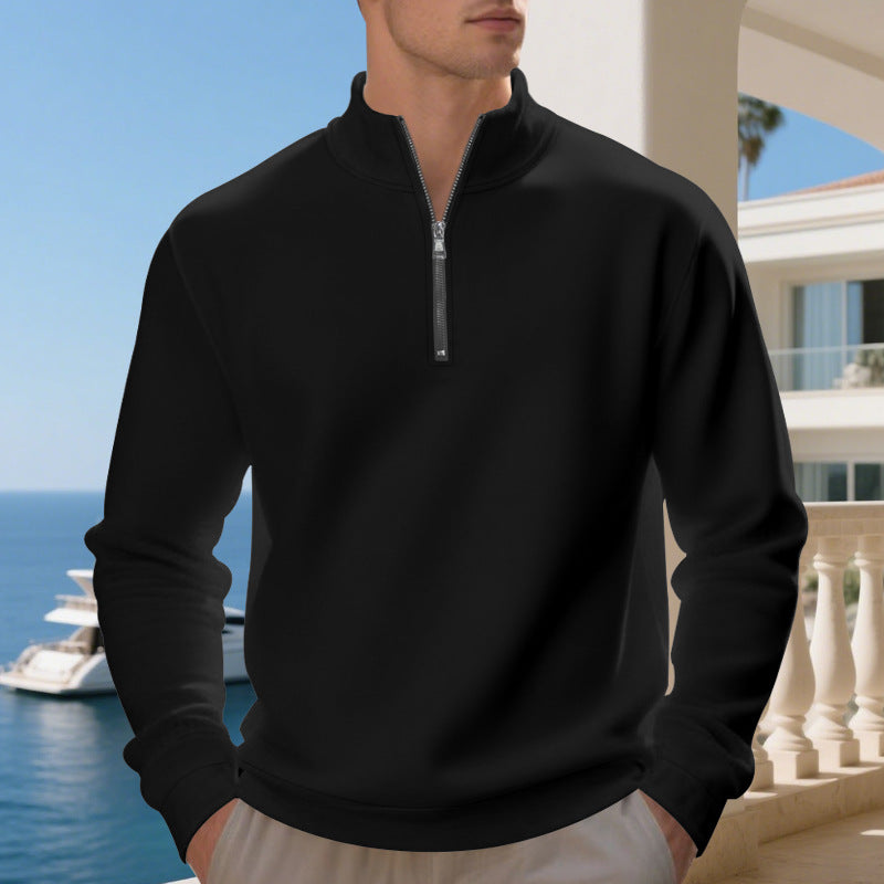 Helvano | Sweatshirt mit Stehkragen und Reissverschluss für Herren