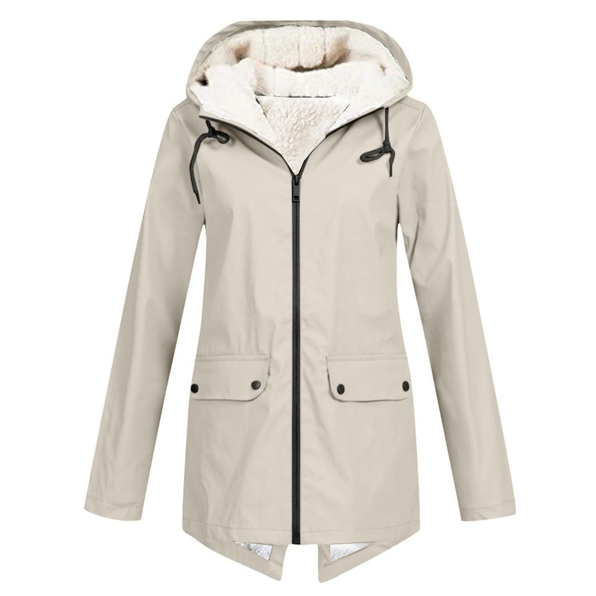 Helvano | Gefütterte Regenjacke mit Kapuze für Damen