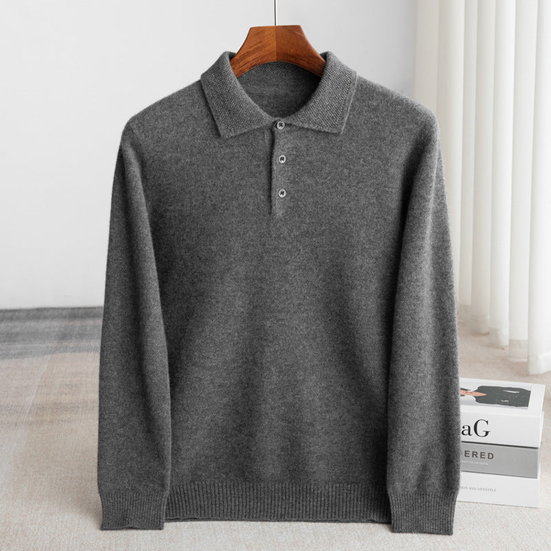 Helvano | Herren Polo-Pullover aus Wollmischung
