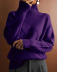 Helvano | Damen Strickpullover mit Stehkragen
