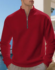 Helvano | Sweatshirt mit Stehkragen und Reissverschluss für Herren