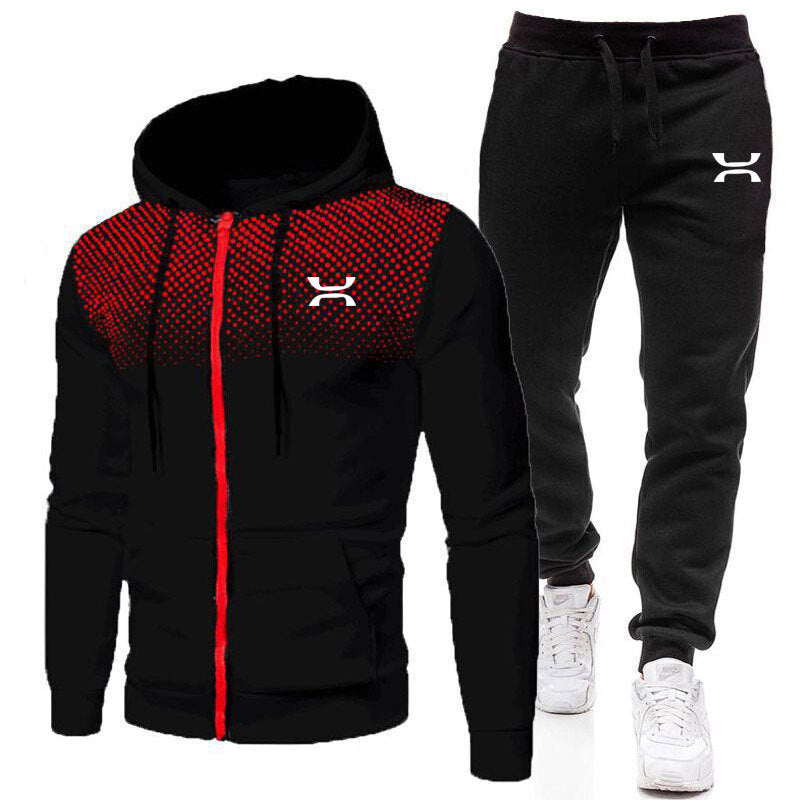 Helvano | Herren Trainingsanzug mit Zip-Hoodie und Jogginghose