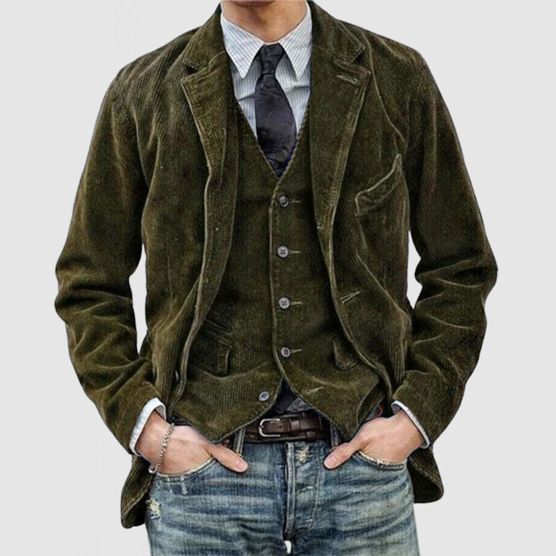 Helvano | Cord-Blazer für Herren mit modernem Schnitt