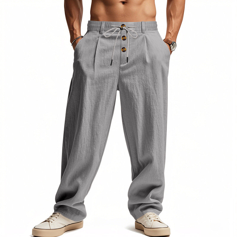 Helvano | Leinenhose für Herren mit Kordelzug