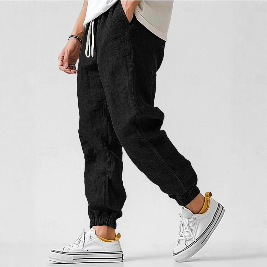 Helvano | Leinenhose für Herren mit elastischem Bund