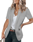 Helvano | Kurzarm-Blazer für Damen mit Taschen