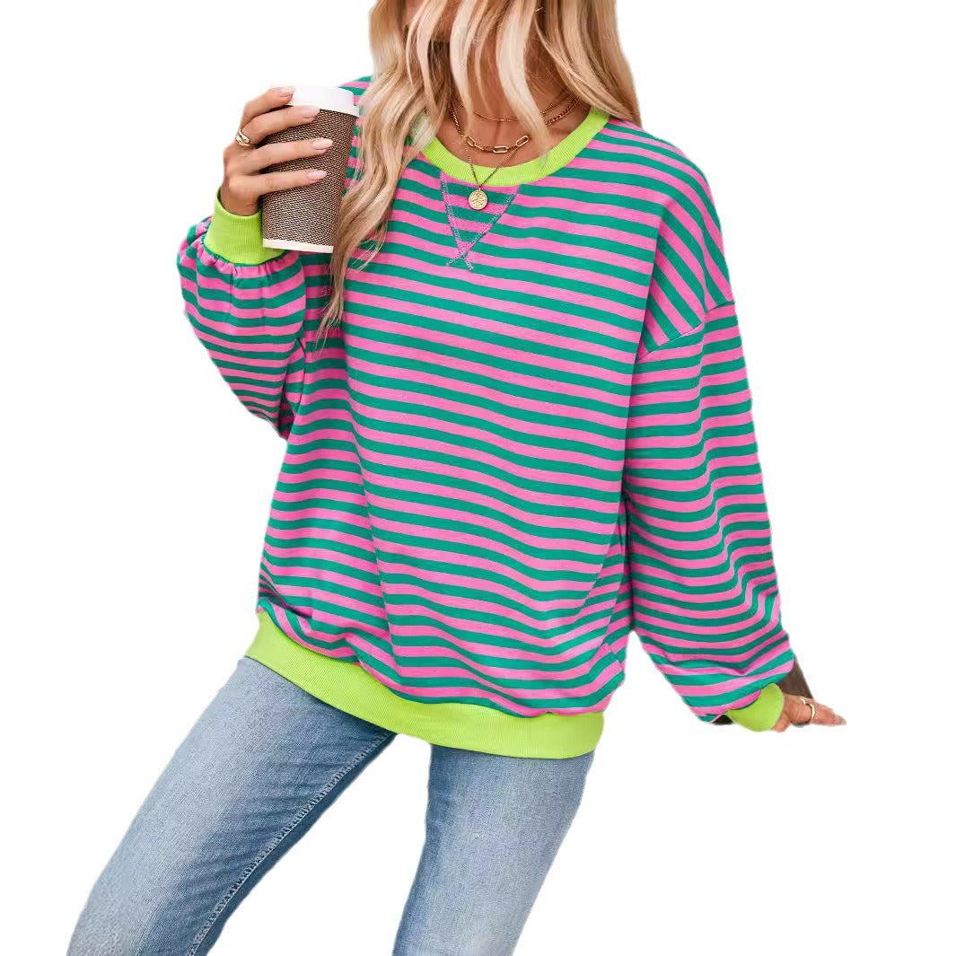 Helvano | Sweatshirt für Damen mit bunten Streifen