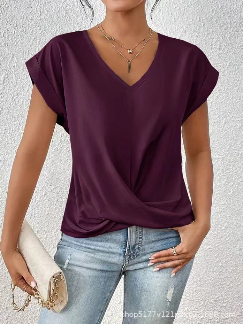 Helvano | Damen T-Shirt mit V-Ausschnitt