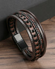 Helvano | Herren-Lederarmband in Schwarz