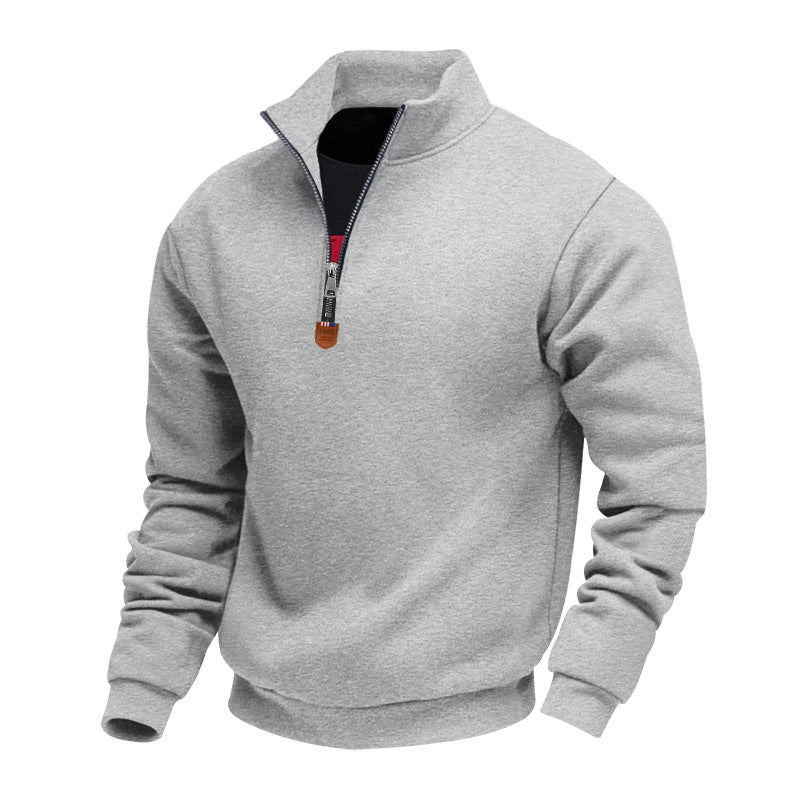 Helvano | Herren Troyer-Pullover mit Stehkragen