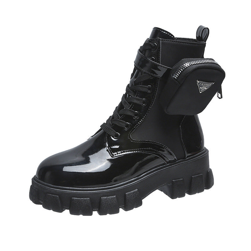 Helvano | Damenstiefel mit Taschen-Detail und auffälliger Sohle