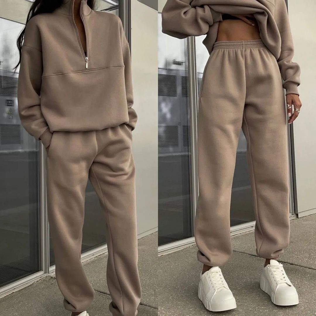 Helvano | Sportlicher Jogginganzug für Damen mit Zip-Hoodie
